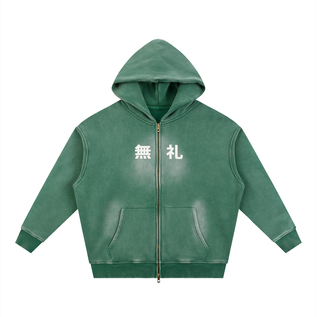 COMINRUUDE Zipper Boxy Fleece Hoodie