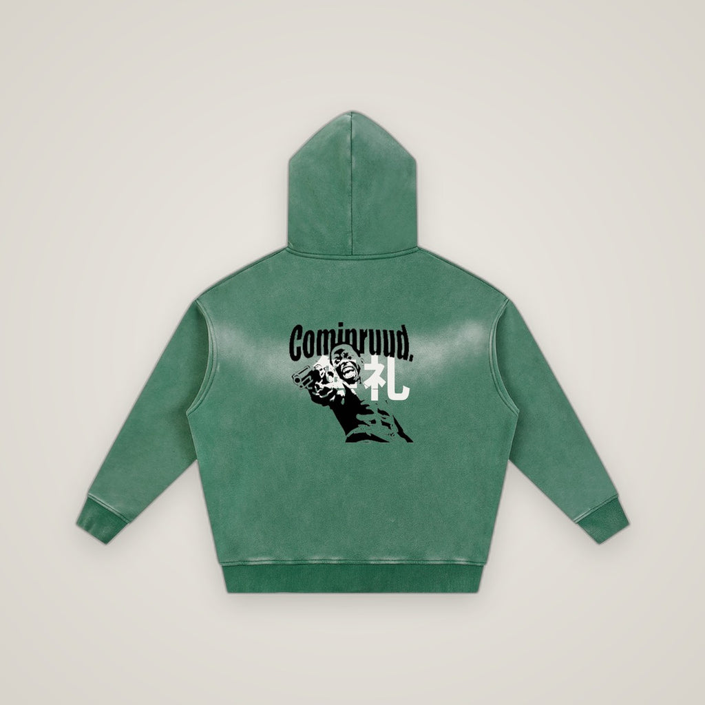 COMINRUUDE Zipper Boxy Fleece Hoodie