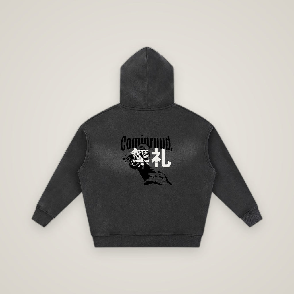 COMINRUUDE Zipper Boxy Fleece Hoodie