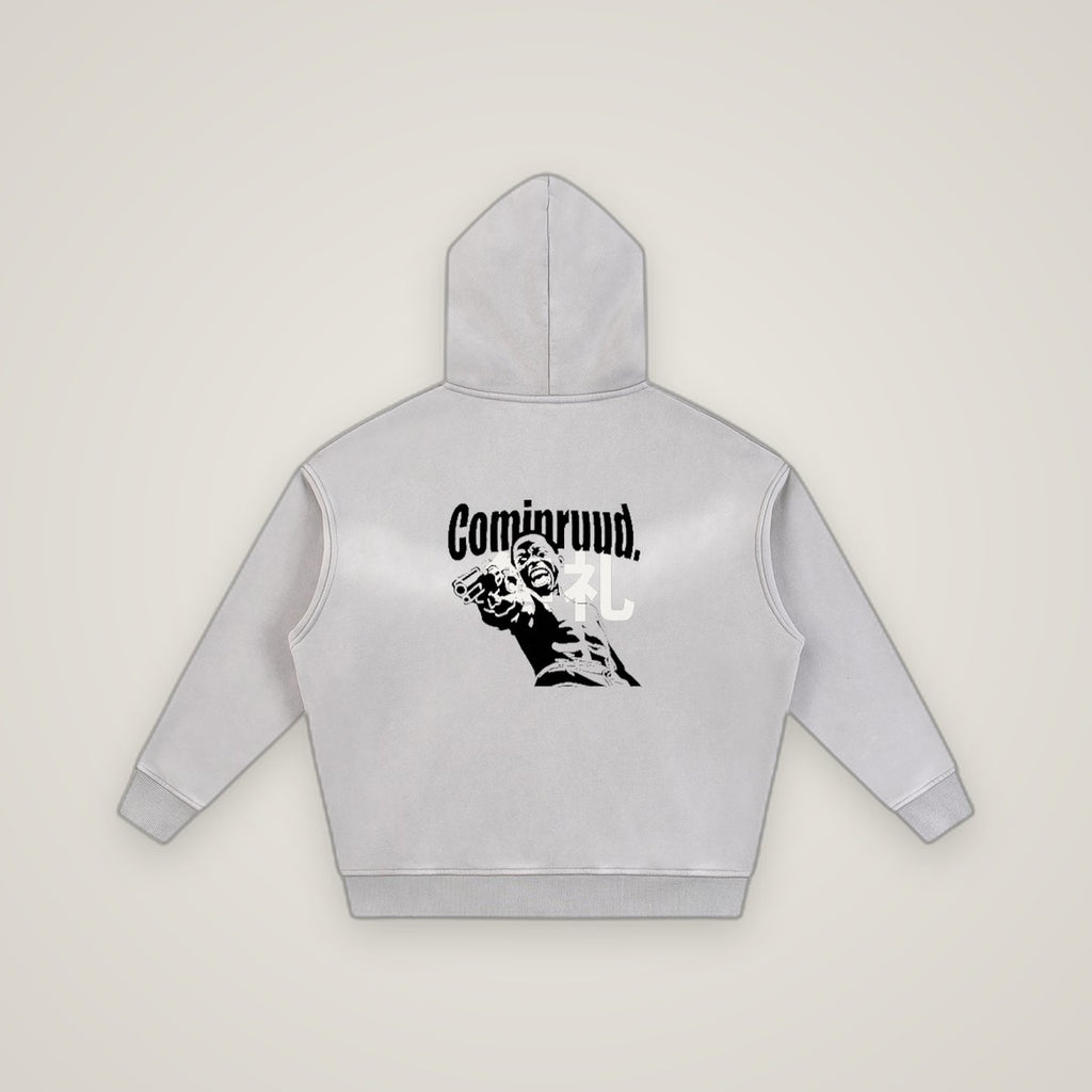 COMINRUUDE Zipper Boxy Fleece Hoodie