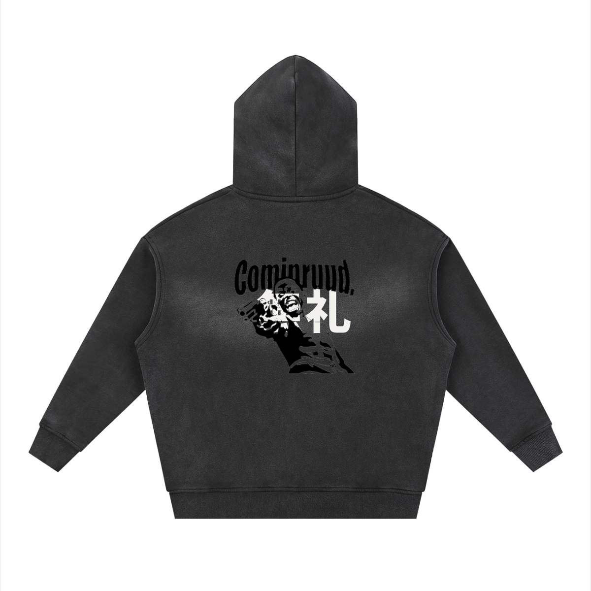 COMINRUUDE Zipper Boxy Fleece Hoodie