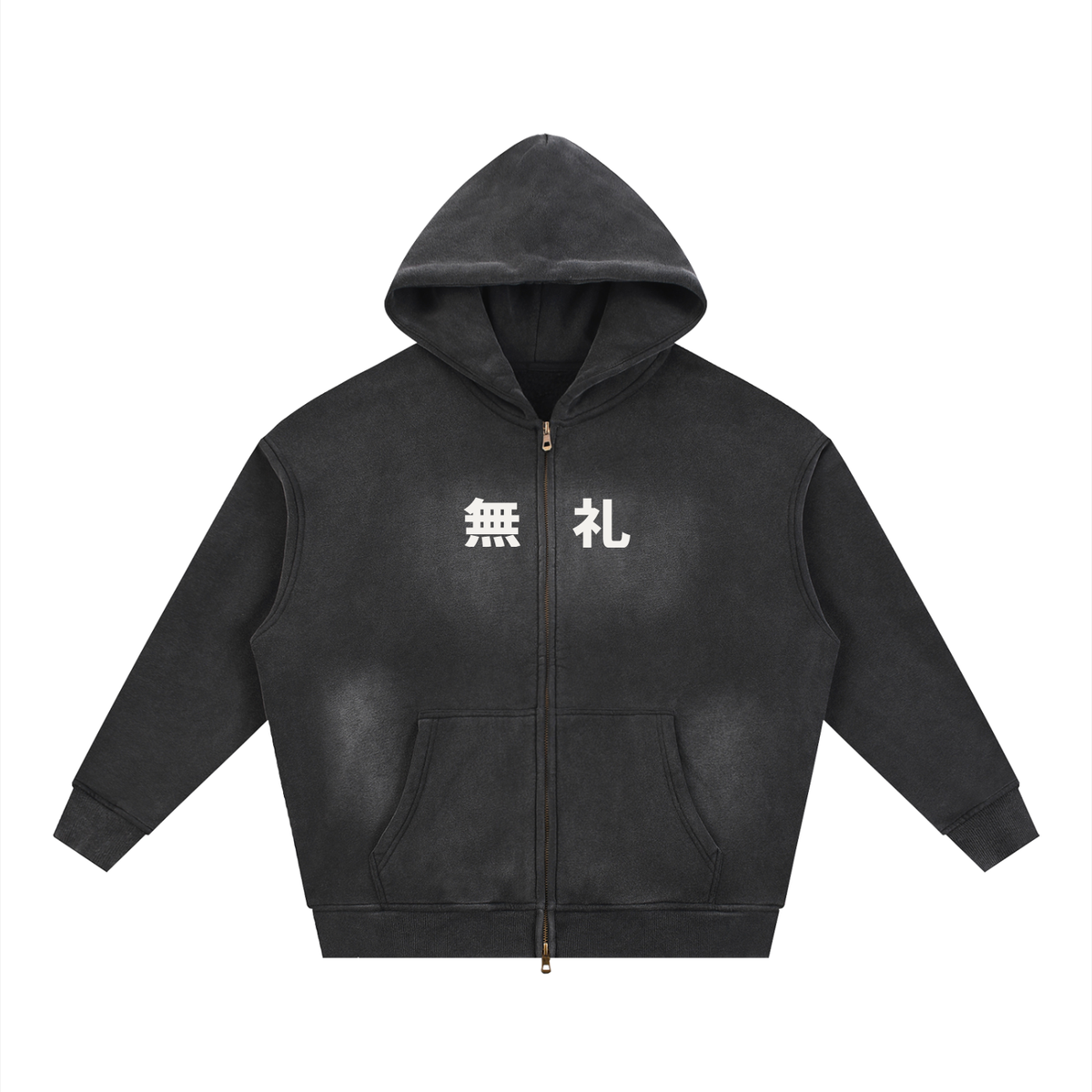 COMINRUUDE Zipper Boxy Fleece Hoodie
