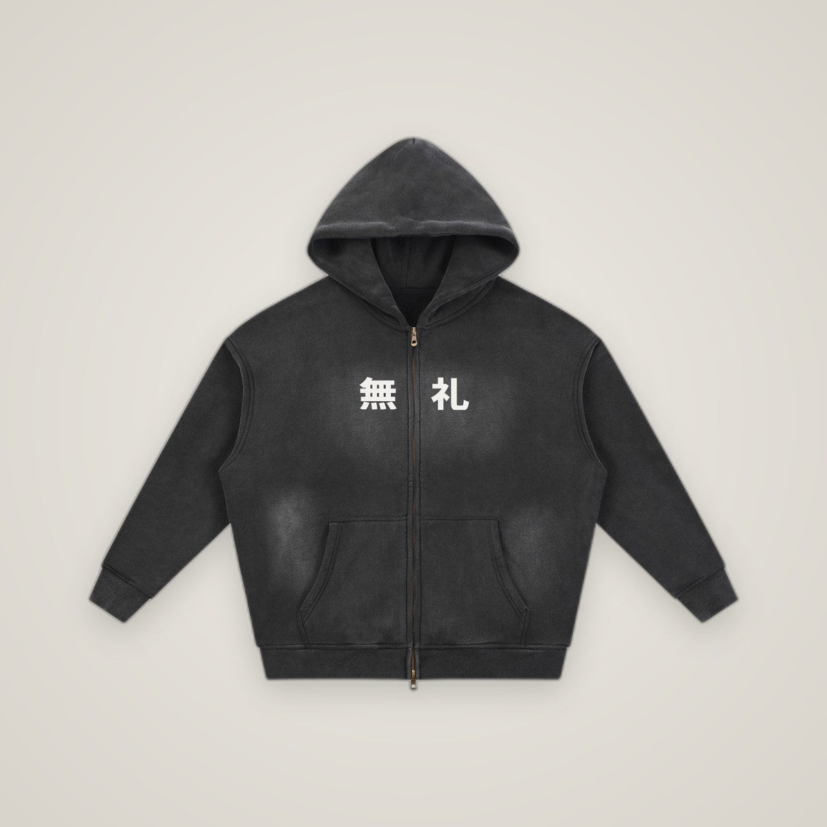 COMINRUUDE Zipper Boxy Fleece Hoodie